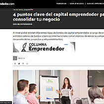 4 puntos clave del capital emprendedor para consolidar tu negocio